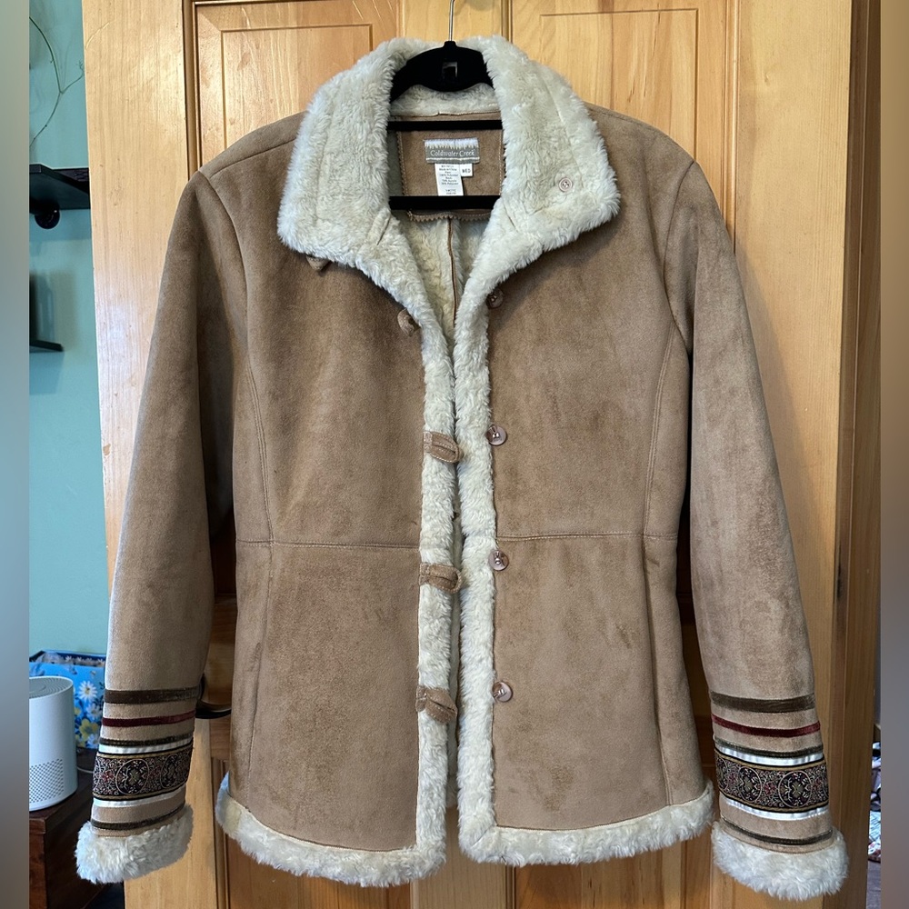 Coldwater Creek Women’s Faux Leather and sheepskin jacket